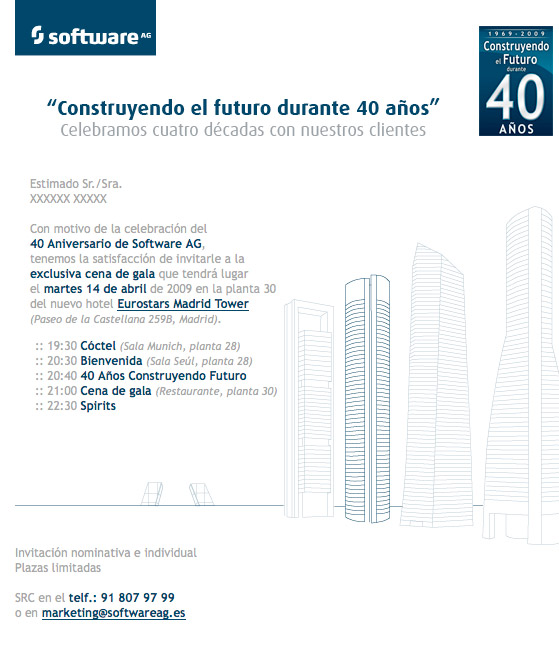 Emailing 40 aniversario Sofware AG